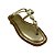 (Pe2447) Rasteira Detalhes Metalizados Ouro Light - Imagem 4