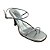 (4375-0T-10950) Sandália Metalizada Tiras Delicadas  Prata - Imagem 4