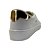 (10218Sd) Tênis Feminino Cadarço Costurado Detalhes Metálicos Branco/Ouro - Imagem 3