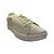 (10189Sd) Tênis Feminino Cadarço Costurado Detalhes Metálicos Off White / Ouro - Imagem 2