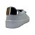 (10189Sd) Tênis Feminino Cadarço Costurado Detalhes Metálicos Branco / Prata - Imagem 3