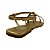 (8230-16162) Sandália Rasteira Tiras Cruzadas Detalhe Dedão Light Gold - Imagem 3