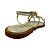 (M144) Sandália Rasteira Esferas Metalizadas Detalhe Pedraria Off White - Imagem 3