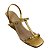 (7099-20602) Sandália Anabela Tiras Ajustáveis Gold - Imagem 4