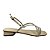 (4158Ae) Sandália Salto Baixo Tiras Cruzadas Strass Off White - Imagem 1