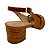 (53.127) Scarpin Slingback Salto Bloco Texturizado Ambar - Imagem 3