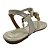 (264200-262) Sandália Rasteira Com Aplicações Redondas Metalizada Off White - Imagem 3