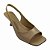 (6675-18311) Sandália Peep Toe Salto Baixo Amendoa - Imagem 4