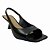 (6675-18311) Sandália Peep Toe Salto Baixo Preto - Imagem 2