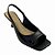 (6675-18311) Sandália Peep Toe Salto Baixo Preto - Imagem 4