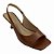 (6675-18311) Sandália Peep Toe Salto Baixo Caramelo - Imagem 4