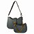 (Lk3010) Kit Bolsa Feminina 2 Peças Alça Transversal Ajustável Moderna Elegante Cinza - Imagem 1