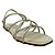 (1682Rq5) Rasteira Tiras Finas Detalhes Metalizados Off White - Imagem 2