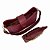 (Lk3010) Kit Bolsa Feminina 2 Peças Alça Transversal Ajustável Moderna Elegante Bordo - Imagem 4