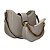 (Lk3010) Kit Bolsa Feminina 2 Peças Alça Transversal Ajustável Moderna Elegante Off White - Imagem 2