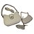 (Lk3010) Kit Bolsa Feminina 2 Peças Alça Transversal Ajustável Moderna Elegante Off White - Imagem 6