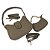 (Lk3010) Kit Bolsa Feminina 2 Peças Alça Transversal Ajustável Moderna Elegante Caqui - Imagem 6