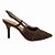 (6931A-20997) Slingback Salto Alto Fino Bico Fino Trama Texturizada Nogueira - Imagem 1