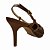 (6931A-20997) Slingback Salto Alto Fino Bico Fino Trama Texturizada Nogueira - Imagem 3