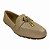 (8263-16492) Mocassim Texturizado Com Detalhe Dourado E Laço Areia - Imagem 2
