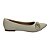 (8407-16505) Sapatilha Bico Fino Com Argola Dourada E Design Elegante  Off White - Imagem 1