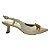 (5081-10485) Scarpin Slingback Fivela Metalizada Off White - Imagem 1