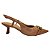 (5081-10485) Scarpin Slingback Fivela Metalizada Capuccino - Imagem 1
