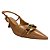 (5081-10485) Scarpin Slingback Fivela Metalizada Capuccino - Imagem 2