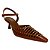 (5304-11962) Scarpin Slingback Vazado Tachas Caramelo - Imagem 2