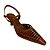 (5304-11962) Scarpin Slingback Vazado Tachas Caramelo - Imagem 4