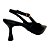 (5437-12619) Scarpin Slingback Bico Metalizado Preto - Imagem 3