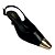 (5437-12619) Scarpin Slingback Bico Metalizado Preto - Imagem 4