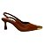 (5437-12619) Scarpin Slingback Bico Metalizado Caramelo - Imagem 1