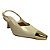 (5437-12619) Scarpin Slingback Bico Metalizado Off White - Imagem 2