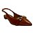 (79082) Sapatilha Slingback Detalhe Dourado Caramelo - Imagem 2