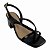 (74249) Sandália Salto Bloco Com Tiras Finas E Bico Quadrado Preto - Imagem 4