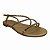 (76.039) Sandália Rasteira Com Tiras E Calce Fácil Ouro Light - Imagem 2