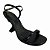(4590T-12251) Sandália Salto Alto Com Tiras Finas E Design Moderno Preto - Imagem 4