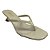 (5391-12057) Tamanco Salto Taça Com Tiras Finas Flip Flop Off White - Imagem 4