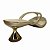 (5391-12057) Tamanco Salto Taça Com Tiras Finas Flip Flop Ouro - Imagem 3