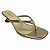 (5391-12057) Tamanco Salto Taça Com Tiras Finas Flip Flop Ouro - Imagem 4