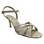 (7155A-21067) Sandália Salto Alto Fino Com Tiras Cruzadas Off White - Imagem 2