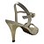 (7155A-21067) Sandália Salto Alto Fino Com Tiras Cruzadas Off White - Imagem 3
