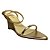(5444-12682) Sandália Anabela Tiras Finas  Gold - Imagem 2