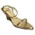 (5444-12682) Sandália Anabela Tiras Finas  Gold - Imagem 4