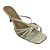 (7065-21254) Tamanco Salto Alto Fino Com Tiras Nó Frontal Off White - Imagem 4