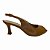 (810001) Sandália Peep Toe Slingback Salto Taça Preto Capuccino - Imagem 1