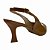 (810001) Sandália Peep Toe Slingback Salto Taça Preto Capuccino - Imagem 3