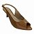 (810001) Sandália Peep Toe Slingback Salto Taça Preto Capuccino - Imagem 4