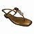 (An492) Sandália Rasteira Pedrarias Orgânicas Tricolores Bronze - Imagem 2
